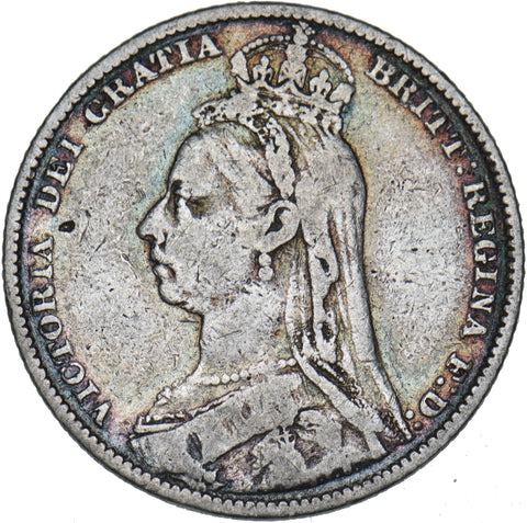 1890 Shilling - Victoria British Silver Coin