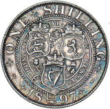 1897 Shilling - Victoria British Silver Coin - Nice