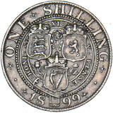 1899 Shilling - Victoria British Silver Coin - Nice