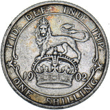1902 Shilling - Edward VII British Silver Coin