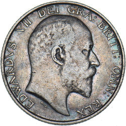 1902 Shilling - Edward VII British Silver Coin - Nice