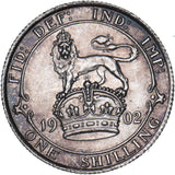 1902 Shilling - Edward VII British Silver Coin - Very Nice