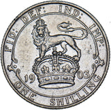 1903 Shilling - Edward VII British Silver Coin - Nice