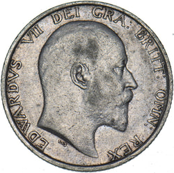 1907 Shilling - Edward VII British Silver Coin - Nice