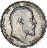 1908 Shilling - Edward VII British Silver Coin - Nice