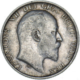 1909 Shilling - Edward VII British Silver Coin