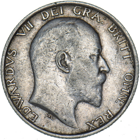 1909 Shilling - Edward VII British Silver Coin