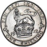 1912 Shilling - George V British Silver Coin - Superb