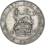 1913 Shilling - George V British Silver Coin - Nice