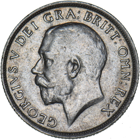 1915 Shilling - George V British Silver Coin - Nice
