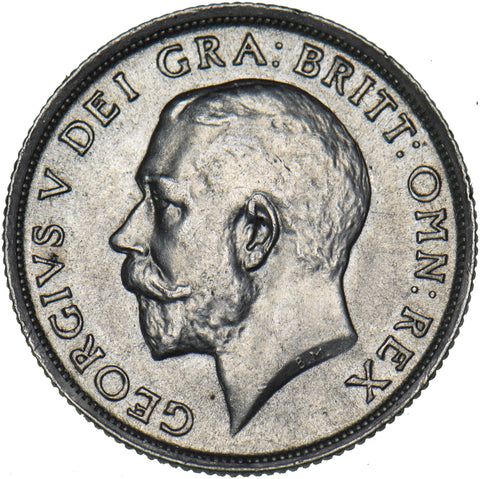 1915 Shilling - George V British Silver Coin - Very Nice