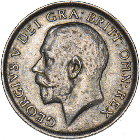 1917 Shilling - George V British Silver Coin - Nice
