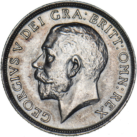 1919 Shilling - George V British Silver Coin - Very Nice