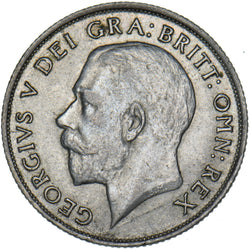 1921 Shilling - George V British Silver Coin - Very Nice