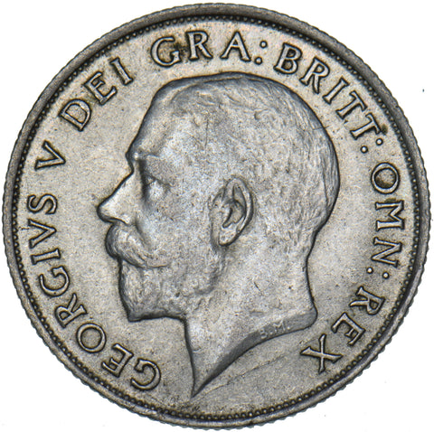 1921 Shilling - George V British Silver Coin - Very Nice
