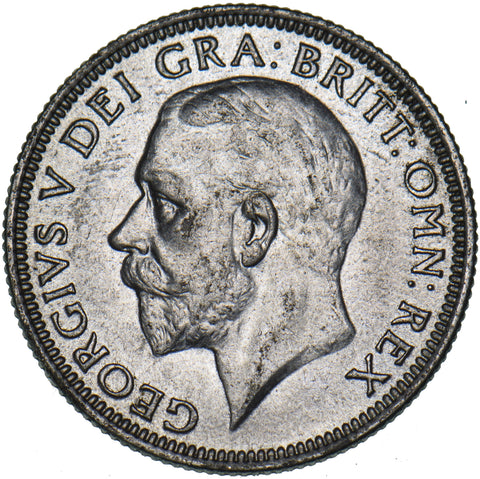 1929 Shilling - George V British Silver Coin - Very Nice