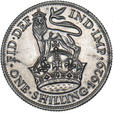 1929 Shilling - George V British Silver Coin - Very Nice