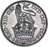 1933 Shilling - George V British Silver Coin - Very Nice