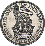 1934 Shilling - George V British Silver Coin - Very Nice
