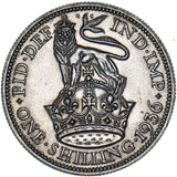 1936 Shilling - George V British Silver Coin - Very Nice