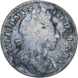 1697 Sixpence (Rare 2nd bust) - William III British Silver Coin
