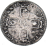 1697 E Sixpence (Exeter Mint) - William III British Silver Coin