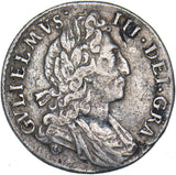 1697 Sixpence - William III British Silver Coin