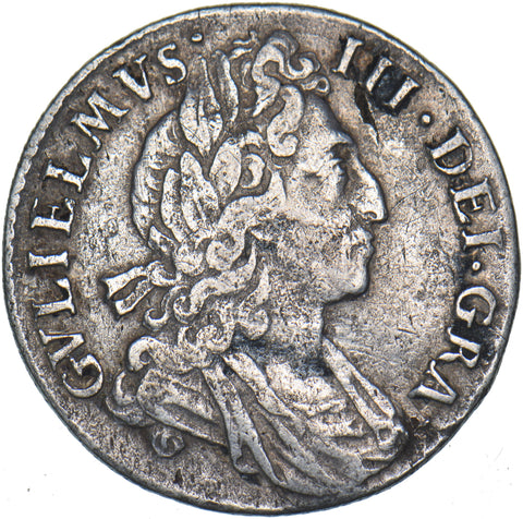 1697 Sixpence - William III British Silver Coin