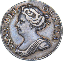 1711 Sixpence - Anne British Silver Coin - Very Nice