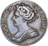 1711 Sixpence - Anne British Silver Coin - Very Nice