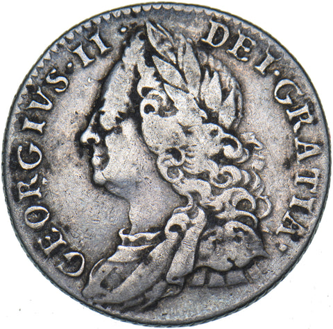 1758 Sixpence - George II British Silver Coin
