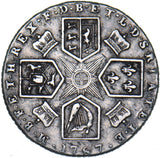 1787 Sixpence - George III British Silver Coin - Nice