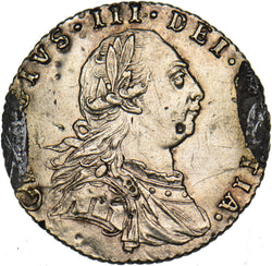 1787 Sixpence (Gilded & Ex Mount) - George III British Silver Coin