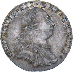 1787 Sixpence - George III British Silver Coin - Very Nice