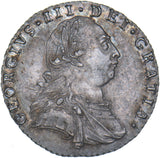 1787 Sixpence - George III British Silver Coin - Very Nice
