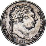 1817 Sixpence - George III British Silver Coin