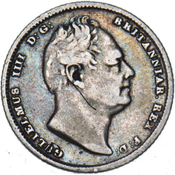 1834 Sixpence - William IV British Silver Coin