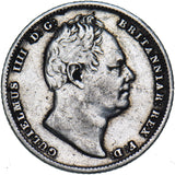 1836 Sixpence - William IV British Silver Coin