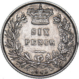 1840 Sixpence - Victoria British Silver Coin - Nice