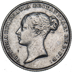 1844 Sixpence - Victoria British Silver Coin - Nice