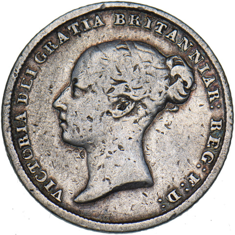 1845 Sixpence - Victoria British Silver Coin