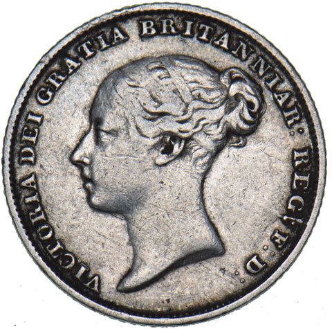 1850 Sixpence - Victoria British Silver Coin - Nice