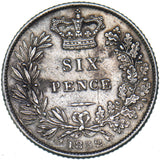 1852 Sixpence - Victoria British Silver Coin - Nice
