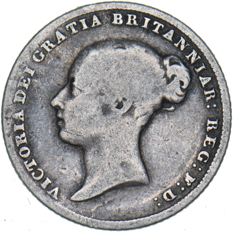 1855 Sixpence - Victoria British Silver Coin