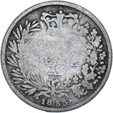 1855 Sixpence - Victoria British Silver Coin