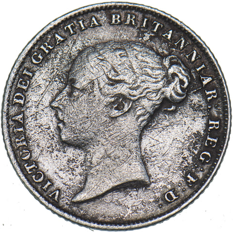 1857 Sixpence - Victoria British Silver Coin