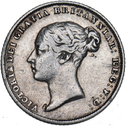 1858 Sixpence - Victoria British Silver Coin - Nice