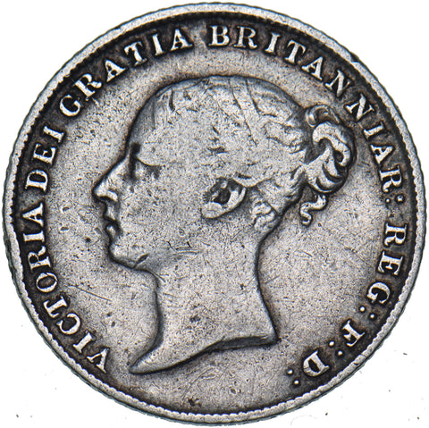 1863 Sixpence - Victoria British Silver Coin