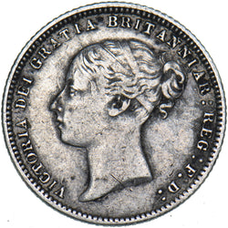 1868 Sixpence (Die no. 3) - Victoria British Silver Coin - Nice