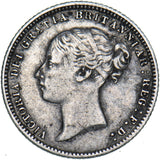 1868 Sixpence (Die no. 3) - Victoria British Silver Coin - Nice